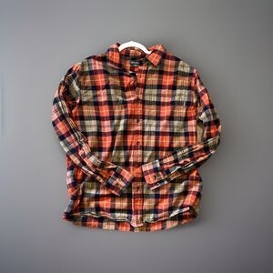 Eddie Bauer Mens Sz L Scarlet Plaid Flannel Andorra Red Soft Stretch Button NWT